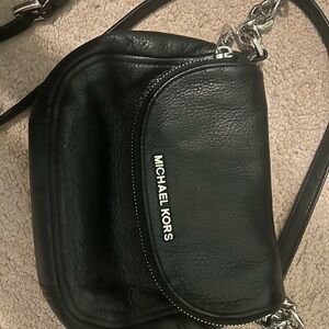Michael Kors Black Leather Shoulder Bag